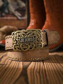 1条男士复古PU皮腰带，适合休闲和日常穿着（含打孔工具），夏季、校园休闲、商务场合、送给男友、丈夫、父亲的男士礼物，日常穿着、时尚、青少年、户外、度假、运动、旅行、街头、波西米亚风、复古秋季、万圣节秋冬配饰，适合青少年、青年、男士、休闲、户外、运动、度假、毕业礼物、生日、日常穿着