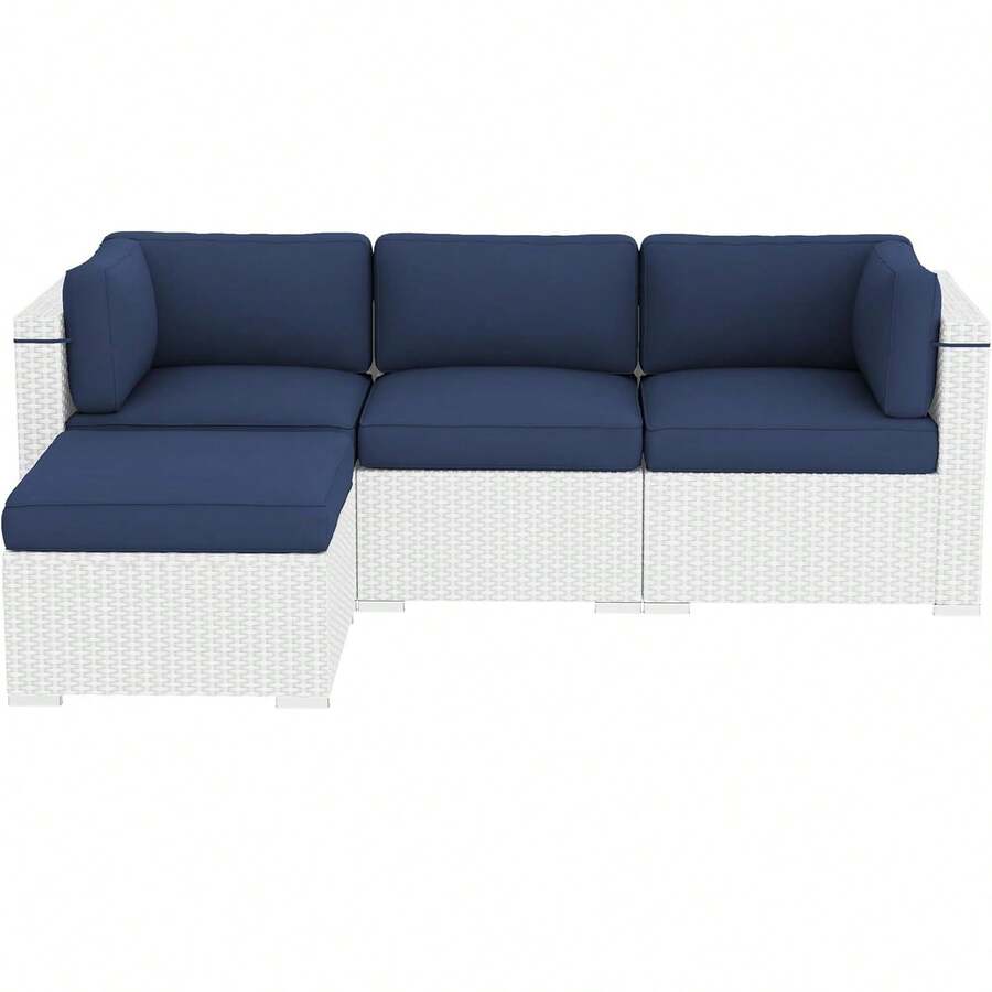 9 Piece Outdoor Patio Furniture Replacement Waterproof Deep Seat Cushions - 深藍色 - 查看 1