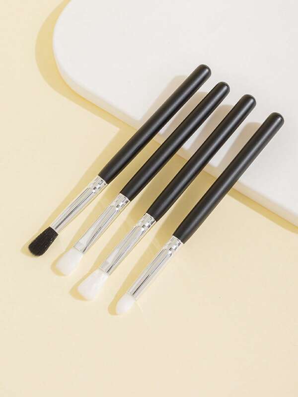 Set de 4 piezas de brochas de maquillaje para ojos, que incluye pinceles para sombras de ojos y de difuminado