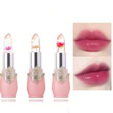 A Set Of Huahua Fruit Juice Lipstick, Which Can Provide Moisture And Lasting Nutrition As The Temperature Changes, Accompanied By A Magic Color Changing Lip Glaze 3Pcs - 彩色 - 查看 2