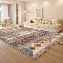 Großer Teppich/Campingdecke geeignet für Innenhof/Innenbereich, mit personalisierten bunten Boho-Mustern, hergestellt aus hochdichtem Material mit rutschfester Unterseite, farbbeständig, abriebfest, sehr saugfähig, geeignet für Holzböden und Außenbereich, leicht zu transportieren, das verstärkte Material bietet ein angenehmes Fußgefühl, Eingangsbereich Dekor Badezimmer Küche Dekor