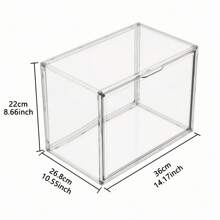 1 Pieza Caja de exhibición transparente organizadora - Organizador de bolso multicompartimento, Caja de almacenamiento transparente para joyas y accesorios, Elegante decoración para el hogar y la oficina, Contenedor duradero y hermoso