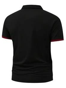 Ladies' Fashion Polo Shirt - 黑色 - 查看 2