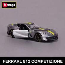 Burago سيارة نموذج معدنية مصغرة 1/64 مقياس 812 COMPETIZIONE رمادي، سيارة رياضية مصغرة للجمع، نموذج سيارة صغير، مجموعة الرجال، هدية عيد ميلاد، ديكور - 26667286 - مشاهدة 5