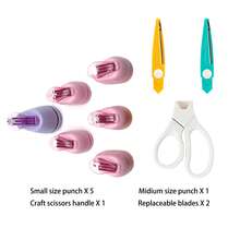 Spitze Bastel-Scheren und Prägematrizen-Werkzeugsatz, Handgefertigter Blumen-Stanzer für Scrapbooking & Planer Zubehör, geeignet für Konfetti DIY Kunstprojekte