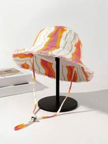 1pc Single-Sided Embroidered Solid Color Thin Bucket Hat, Women's Sun Protection, Korean Style Casual Versatile Sun Hat