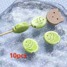 10 piezas de cuentas de peces de cristal miniatura adorables, materiales de joyería DIY para pulseras, collares, cadenas de teléfono, regalo especial para familiares y amigos