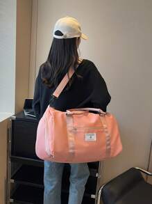 1 pieza Bolso deportivo de mujer con compartimento para mojado y seco, bolso de viaje de gran capacidad con correa para el hombro, adecuado para fitness, viajes, ir al trabajo