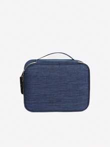 1pc Digital Storage Bag Camera Data Cable Usb Data Pack Large Capacity Password Lock Anti-Theft Travel Bag, Travel Portable Portable Lightweight Travel Supplies, Three Colors Optional, Meet Storage Needs, Hook And Loop Partitions Free Separation Flexible Combination Reasonable Use Of Internal Space, Suitable For Daily Use