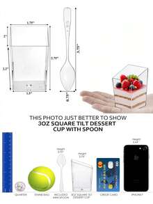 20 件透明甜点杯碗（购买前请查看透明尺寸），塑料容器适用于浓缩咖啡提拉米苏布丁芝士蛋糕慕斯可重复使用，适用于生日派对和婚礼、圣诞节 - 多色3 - 查看 4