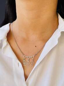 Daughter Girl Pendant Necklace In Stainless Steel Does Not Darken Can Get Wet - 3 Boys - View 1