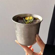 新款复古美式不锈钢咖啡杯水杯冷饮杯加厚宽口工业风杯子 - 彩色 - 查看 4