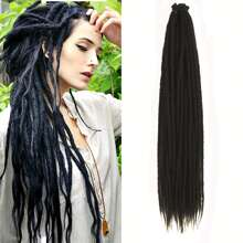 20 Stränge 24 Zoll synthetische Dreadlock Extensions Hippie-Stil einseitig gedreht Farbverlauf Blond 0,6 cm Breite Loc Extensions Reggae-Stil gehäkeltes Haar für Frauen, Halloween, Weihnachten