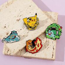 pokemon 1 Stück Pokemon Pikachu Charizard witzige Cartoon kreative Brosche Metall Abzeichen Kleidung Accessoire Tasche Accessoire, geeignet für den täglichen Gebrauch und als Geschenk für Freunde.