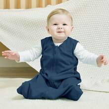 1pc Soft & Comfortable Sleeveless Baby Sleeping Bag, Knitted Summer Baby Sleeping Bag, Summer Baby Breathable Sleeveless Zipper Sleeping Bag Bedding , Zippered Baby Sleeping Bag, 0-3 Years Old - Soft Polyester Sleeping Bag, Essential For Baby Nursery, Ideal Gift - 8 Colors - Multicolor - View 4