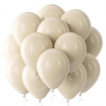 White Sand Latex Party Balloons - 5/10/12/18inch,10/30/50/70/90pcs Round Helium Sand White Balloons For Birthday Engagement Wedding Shower Gender Reveal Party Decoration