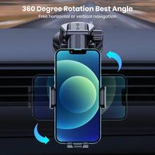 TOPK Ultra-Durable Cell Phone Holder For Car, D34N Universal Mount Dashboard Windshield Vent Compatible With IPhone 15 14 13 12 Pro Max, With Most Of The Mobile Phones