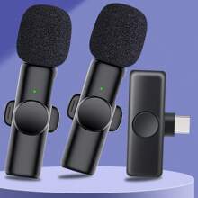 Wireless Lavalier Lapel Microphone For IOS TypeC Android Camera Plug-Play Professional Noise Reduction Recording Clip Mic For Creator Interview