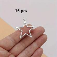 15/30/50 件锌合金螺旋星形吊坠，DIY 手链、耳环、项链工艺品 - 彩色 - 查看 24