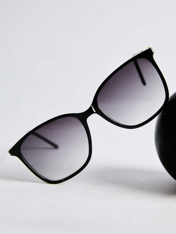 1副女士经典框时尚眼镜，优雅太阳镜，沙滩配饰，女士基础款眼镜，秋冬女装，商务休闲服饰，圣诞节礼物，冬季圣诞礼物