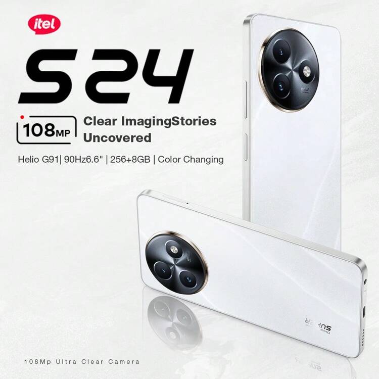 itel S24 6.6'' 8GB RAM/256GB ROM Mobile Phone, Android 13