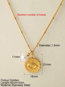 1 件波西米亚不锈钢复古法蒂玛之手和邪眼吊坠项链，复古独特设计，波西米亚时尚配饰，适合女性