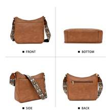 Bolsos cruzados para mujer BOSTANTEN de piel vegana, bolsos de hombro tipo hobo con correa de hombro ancha