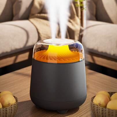 Humidificador de alta capacidad ultra silencioso para uso doméstico con máquina de aromaterapia USB- Humidificador con luz nocturna de siete colores, puede agregar aceites esenciales como máquina de aromaterapia del aire, apto para hogar, oficina, decoración de dormitorio