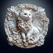 Rompecabezas de madera asimétrico en forma de gato ángel, juguete de rompecabezas único para fiestas, decoración artística, rompecabezas mágico de escritorio, juguete educativo para niños, regalo para el Día de la Madre/Padre, regalo de graduación