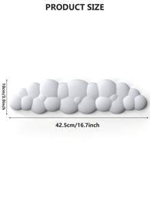 1pc Solid Color Cloud Shaped Keyboard Wrist Rest Pad, Desktop Memory Foam Hand Rest For Laptop/PC, Anti-Slip Silicone For Men & Women To Relieve Wrist Pressure While Typing