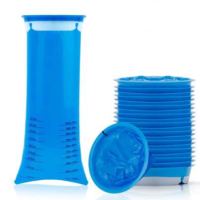 15 Túi đựng chất nôn dùng một lần di động 1000ML Túi đựng chất nôn Túi chống rò rỉ cho máy bay du lịch Túi chống say tàu xe