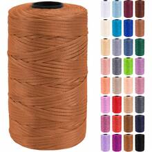 2.5mm X 218yards Flat Polyester Ribbon Yarn For Knitting & Crochet, Polypropylene Tassel Cord For Sun Hats, Bags, Wallets, Shoes, Mats, DIY Crafts, Decoration Projects - Multicolor - View 2