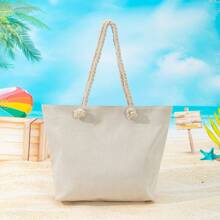 New Fashion Print Shoulder Bag, Casual Beach, Student, Shopping, Holiday Essential, Spacious