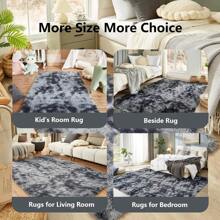 1 Stück Luxus Plüsch rutschfeste Bodenmatte - Weich, flauschig, Batik-Effekt, unifarbene, hochwertige Polyester Matte, nur Handwäsche, rechteckige Bodenmatte für den Innenbereich in Wohnzimmer, Schlafzimmer, Badezimmer, Eingangsbereich, mit strukturierter Oberfläche, maschinell hergestellt, langlebig, Raumdekoration, Schulanfang