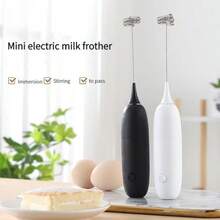 1pc Milk Frother, Powerful Handheld Milk Frother, Mini Milk Foamer,Coffee Stirrer, Stainless Steel Drink Mixer For Coffee, Lattes, Cappuccino,Matcha,Hot Chocolate, Portable Foam Maker,Electric Wireless Blender Mini Coffee Maker School Supplies - Multicolor - View 3