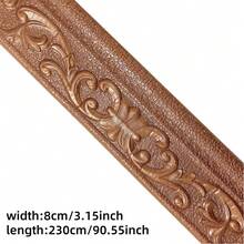 1 Roll Self-Adhesive Flexible Foam Molding, 230x8 Cm/90.55x3.15 Inch Wall Decor Border 3D Stick Decorative Wall Line Skirting Board Frame Door Frame, Hotel Home DIY Decoration Removable Adhesive Wall Base Board - Multicolor - View 13
