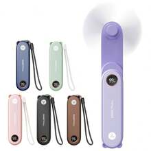 sweetfull Portable Handheld Mini Fan, Foldable Fan, USB Rechargeable Personal Travel Fan With LED Display, Emergency LED Flashlight, Small Air Cooler, Suitable For Desk, Office, Bedroom, Outdoor Travel, Camping, Dorm, Father's Day Gift,Spring Summer Picks,Brides Maid Gifts,Room,Bedroom Decor,Beach,Travel,For Men,For Women,Vacation,Cute Stuff,Mother's Day Gift,Bedroom Decor,Garden,Kitchen Decor,Summer,Beach,Travel Essentials,Room Decor,Squishy,Graduation,Outdoor,Garden,Travel Essentials,Portable Essentials,Beach Essentials,Graduation Season,Commencement,Graduation Ceremony,Graduation Gift,Graduation Present,Graduation Gift,Graduation Present,Congrats Grad,Congratulations Graduate,Valedictorian,Finish School,Graduation Party,Outdoor Essentials,Travel Portable,Hiking Essentials,Camping Essentials,Portable Tools,Summer Essentails,Summer Portable - Multicolor - View 2
