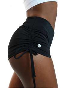 Nastya Nass Women's Swim Shorts High Waisted Bathing Suit Bottoms Swimsuit Shorts Bikini Board Shorts Beach SwimwearA Valentine's Day ZUKA - Sunny Ani - View 3