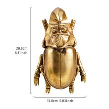 1pc Luxury Gilded Insect 3D Wall Hanging Decor, Gold Deer Antler Beetle Bee Dragonfly Multi-Style Resin Relief Wall Ornament, Artistic Wall Hanging, Luxury Insect-Shaped Decor, 3D Animal Wall Pendant, Insect Wall Soft Decoration Ornament, Craft Wall Decor, Suitable For Home Wall Decoration, Wedding Room Wall Decor, Bedside Wall Decor, Soft Decoration Hanging, Photo Wall Decor, Gift Hanging - Gold - View 12