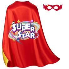 1 Set Superstar Cloak Children's Festival Party Superhero Costumes Superhero Costumes,Superhero Capes With Mask Birthday Gifts Superhero Capes Capes For Kids Unisex Super Star Capes - Superstar - View 18