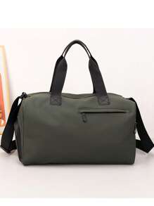 Sac fourre-tout imperméable pour hommes, avec un compartiment à chaussures indépendant, grand sac à bandoulière noir de grande capacité, sac à bandoulière, bagage de couleur unie simple, multifonctionnel, pour les étudiants, les adolescents, les étudiants de première année, la dortoir universitaire, pratique, retour à l'école, vacances, voyage