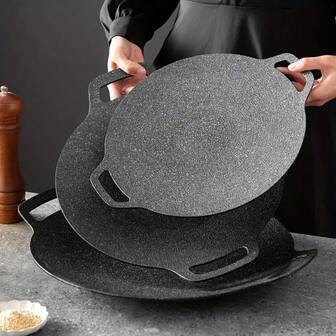 1pc Non-Stick Barbecue Plate, Can Be Used For Both Home And Camping,Camping Essentials