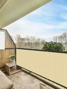 Verschlüsselter gewebter Balkon Sichtschutzschirm, Außen Beschattungs Trennwand, Schnellmontage Umrandung für Pavillon/Flur/Hof, UV-beständiges Design mit verstärkten Ringen, Terrassen/Hof Sonnenschutzvorhang, inklusive professionellem Montagezubehör, einzeln verkauft