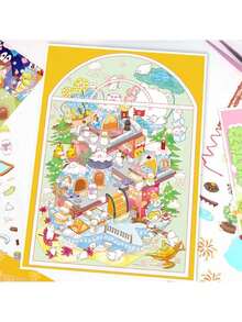 3D Scene Stickers DIY 3D Mini House & Garden Stickers - Create Your Own Amusement Park, Animal Micro Scenes For Stress Relief, Crafts, Adults & Teens,Enlarge The Size Of Cartoon Children's Innocence Sticker - Multicolor - View 10