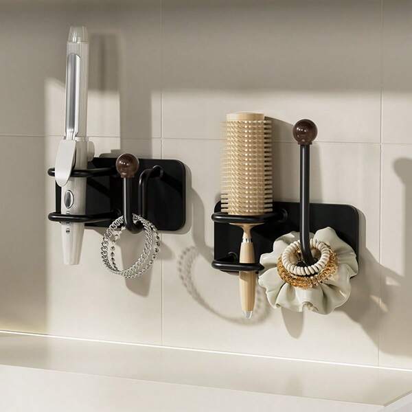 Hair Ties, Hair Bands, Hair Ties, Hooks, Wall-Mounted Storage Racks, Jewelry And Ornament Sticky Hooks, Bathroom Comb Storage Racks
