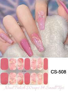 Glitter Nail Polish Stickers Full Nail Wraps For Women Self Adhesive Nail Polish Strips Gel Nail Strips Stick On Nails Manicure Kit,No-Bake Gel Nail Sticker Nail Oil Film Waterproof Nail Sticker Sticker Solid Color Green Onion Powder Jump Color Gradient Full Sticker