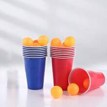 12 Peças Conjunto de Jogo de Beer Pong com 12 Copos e 12 Bolinhas de Ping Pong, Design de Copos Antiderrapantes para Empunhadura Confortável, Quique Estável e Controle Fácil, Acompanhado de Bolinhas de Ping Pong de Alta Elasticidade para Experiência de Arremesso Suave. Adequado para reuniões familiares, festas com amigos, início rápido de jogos divertidos, aumento da atmosfera! Aplicável para festas de aniversário, festas de dormitório universitário e muito mais.