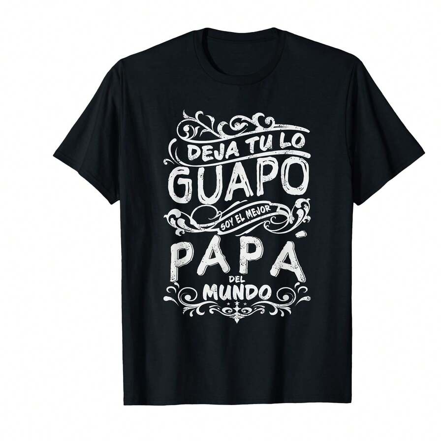Camisa para hombre "El mejor papá del mundo" para el Día del Padre - Negro - Ver 1