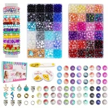 1 set de nuevas pulseras de cuentas, diseño casual y lindo, configuración DIY de múltiples estilos, patrón de dibujos animados, estilo femenino, decoración de joyas, colgante encantador, arte decorativo