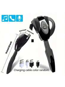 1PC Single Wireless Headphones Business Earphones - Compatible Headset Microphone Rechargeable Standby Car Driving Sport Handsfree